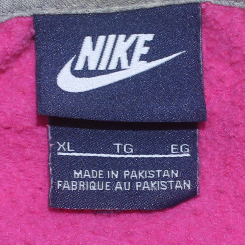 Nike Womens Pink Pullover Hoodie XL Hooded Sweatshirt Casual