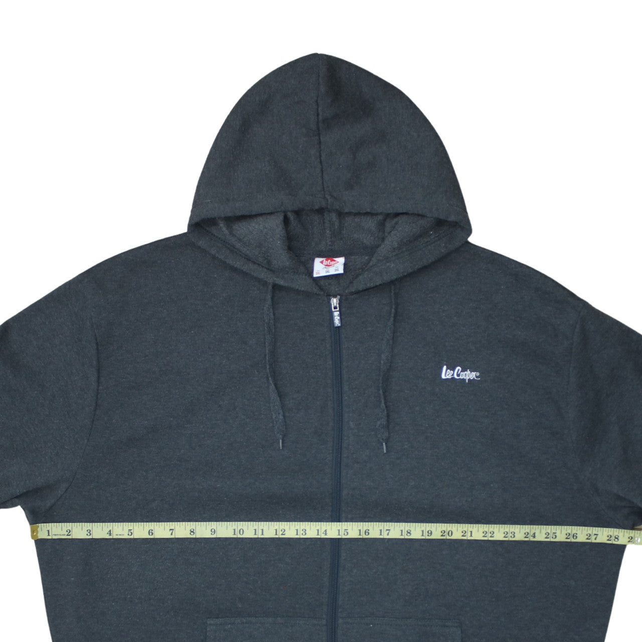 Lee Cooper Men's Grey 3XL Full Zip Hoodie Sweatshirt