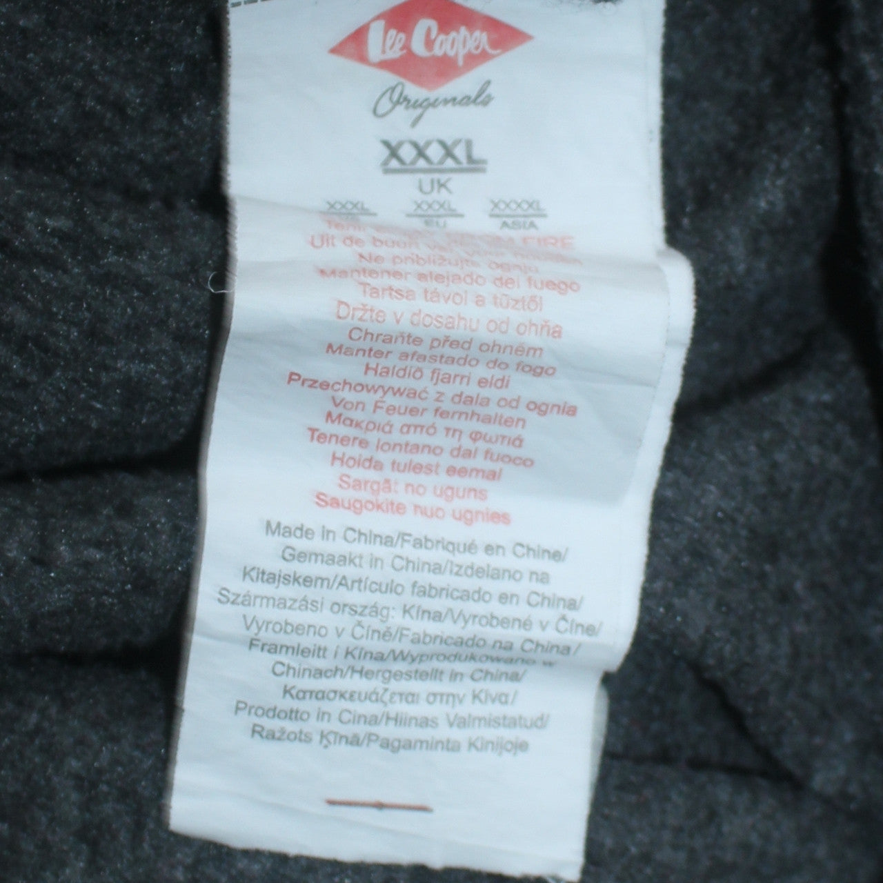 Lee Cooper Men's Grey 3XL Full Zip Hoodie Sweatshirt