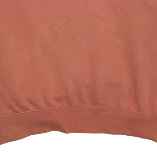 Nike Men's Orange Pullover Hoodie Medium Fleece Casual Sweatshirt