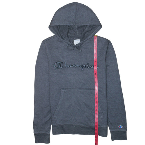Champion Men's Grey Pullover Hoodie Small Embroidered Logo
