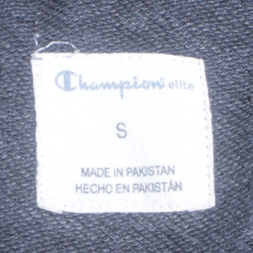 Champion Men's Grey Pullover Hoodie Small Embroidered Logo