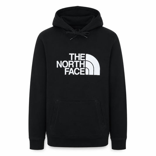 Front view of The North Face Men's Black Pullover Hoodie Small Logo Fleece