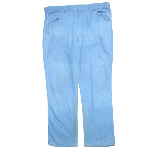 Wrangler Men's Blue Straight Denim Jeans 40W 30L Light Wash
