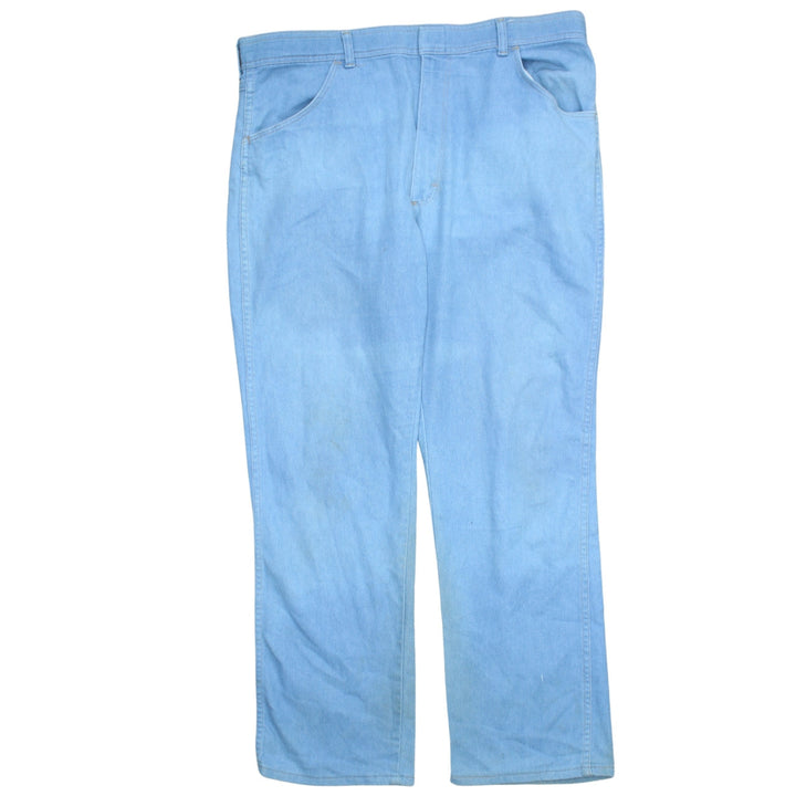 Wrangler Men's Blue Straight Denim Jeans 40W 30L Light Wash