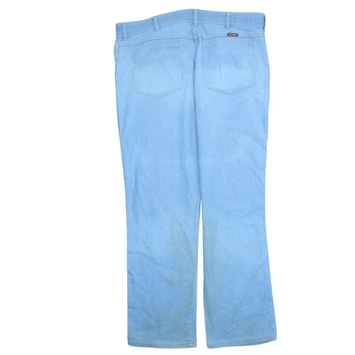 Wrangler Men's Blue Straight Denim Jeans 40W 30L Light Wash