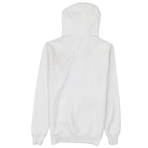 Ellesse Women Beige Logo Pullover Hoodie UK 8 Cotton Blend Sporty