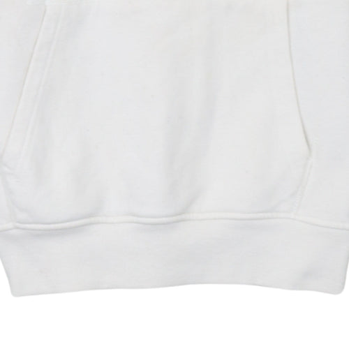 Ellesse Women Beige Logo Pullover Hoodie UK 8 Cotton Blend Sporty
