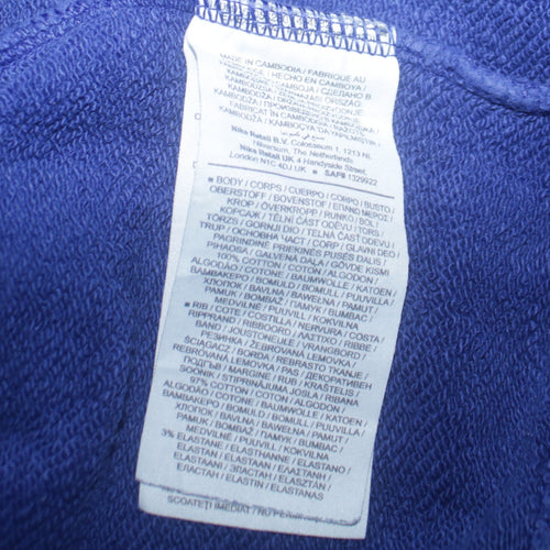 Nike Men's Blue Air Logo Crew Neck Pullover Sweatshirt Size S