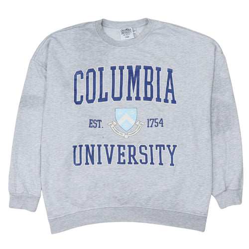 Columbia University Grey XL Sweatshirt Women's Casual Crew Neck Pullover