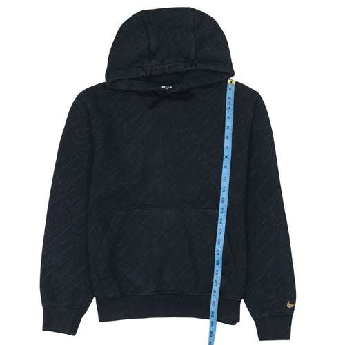 Nike Women's Black Small Pullover Hoodie with Logo Detail