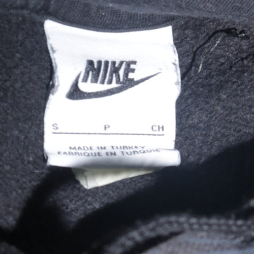 Nike Women's Black Small Pullover Hoodie with Logo Detail