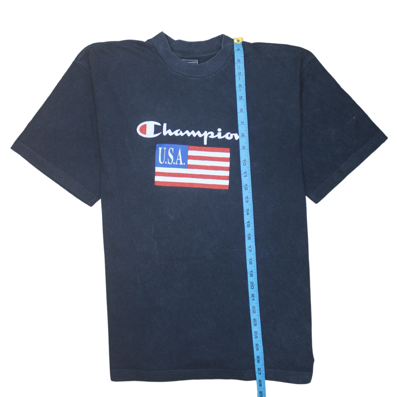 Champion Men's Black USA Logo Graphic T-Shirt XL Vintage Style