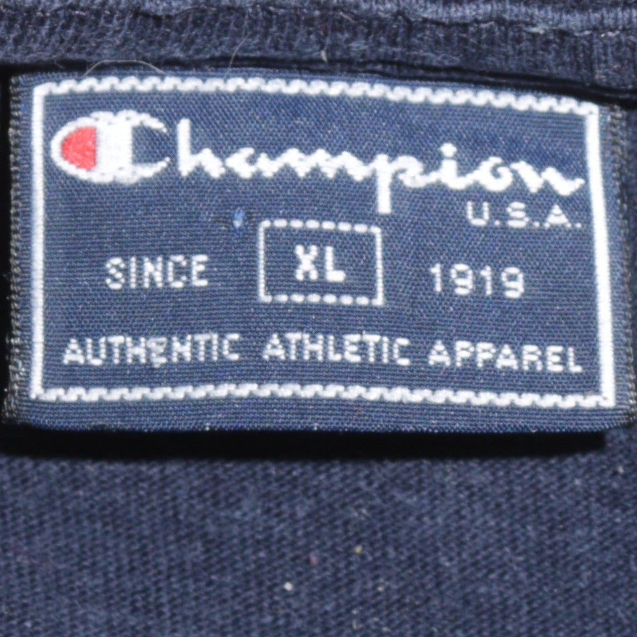 Champion Men's Black USA Logo Graphic T-Shirt XL Vintage Style