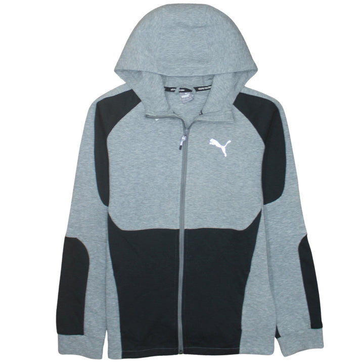 Puma Boys Grey Full Zip Hoodie 15-16 Years Activewear Sweatshirt