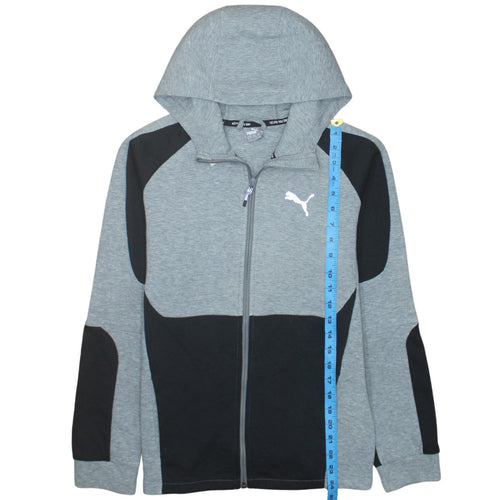 Puma Boys Grey Full Zip Hoodie 15-16 Years Activewear Sweatshirt