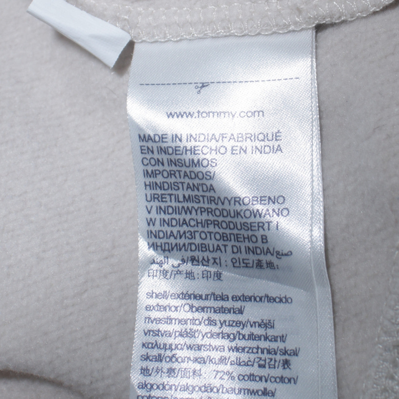Tommy Hilfiger Boys White Pullover Hoodie 176 Logo Graphic Sweatshirt