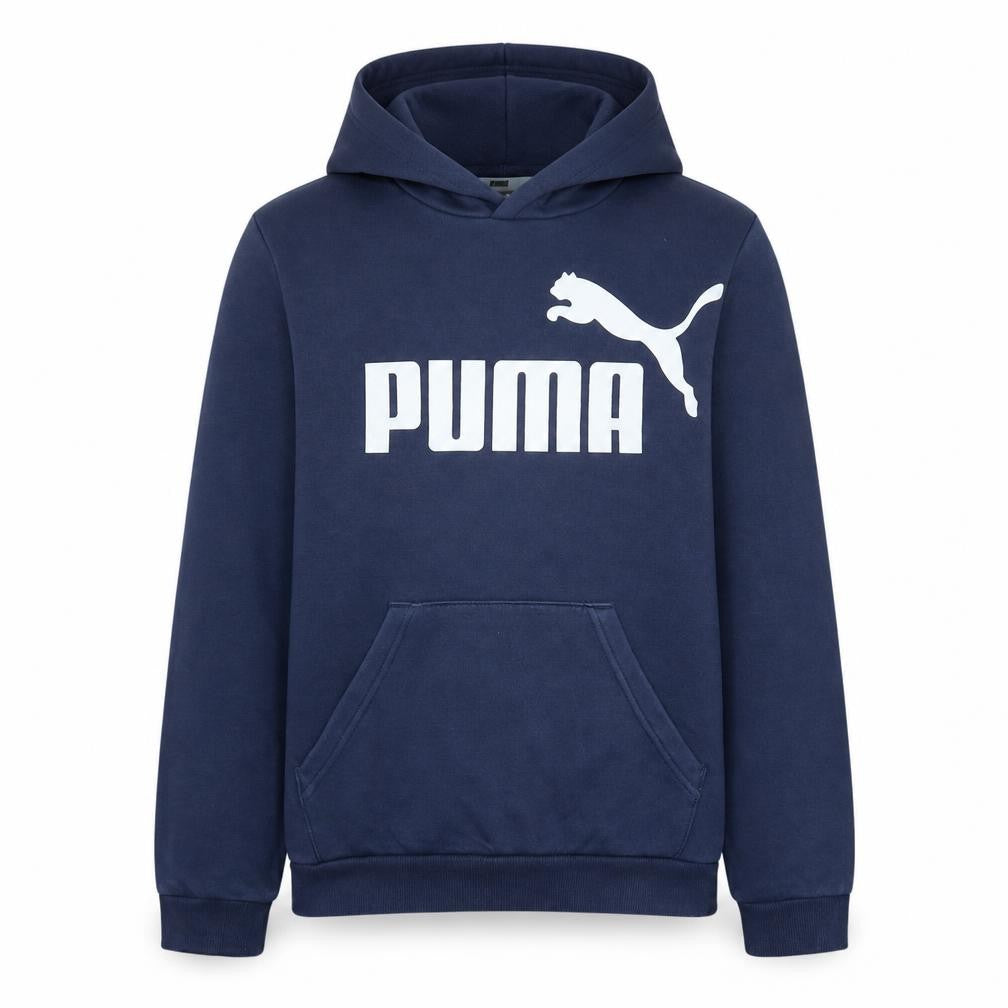 Puma Boys Blue Pullover Hoodie 14-15 Years Logo Fleece Sweatshirt