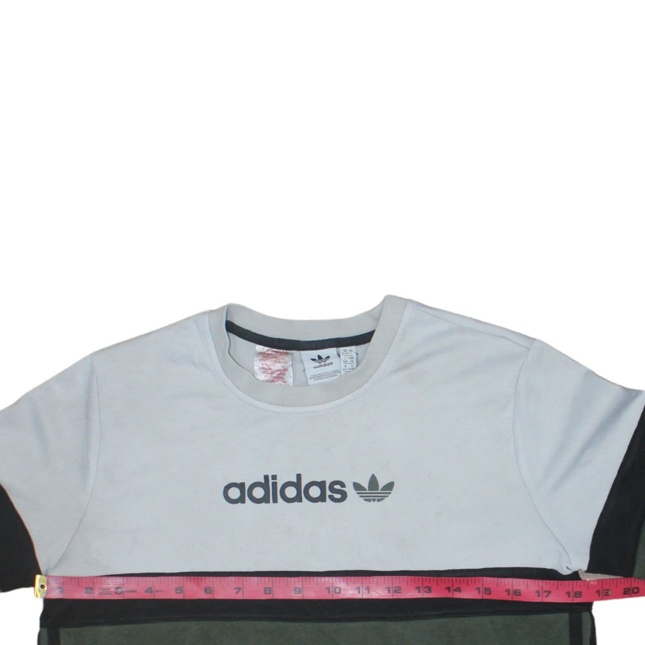 Adidas Boys Green Black Beige Crew Neck Pullover Sweatshirt 13-14 Years