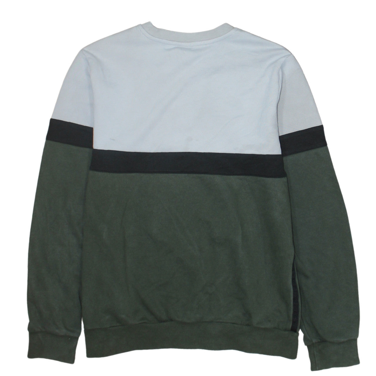 Adidas Boys Green Black Beige Crew Neck Pullover Sweatshirt 13-14 Years