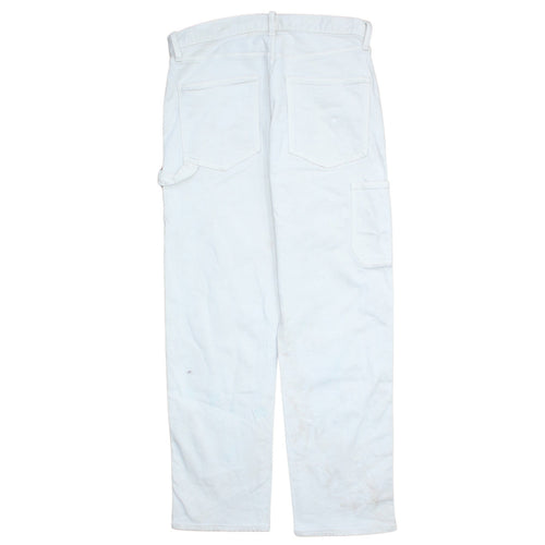 GAP Men's White Straight Regular Fit Jeans 32x30 Cotton Denim