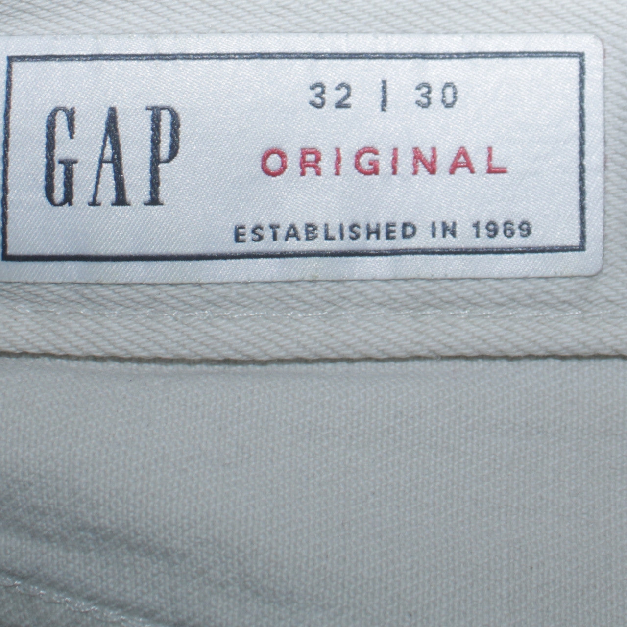 GAP Men's White Straight Regular Fit Jeans 32x30 Cotton Denim