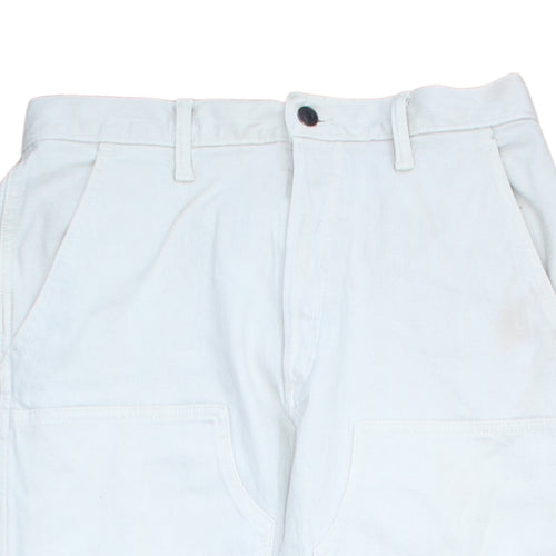 GAP Men's White Straight Regular Fit Jeans 32x30 Cotton Denim