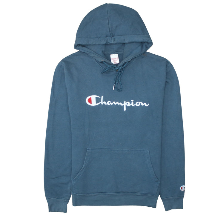 Champion Men's Blue Small Reverse Weave Pullover Hoodie