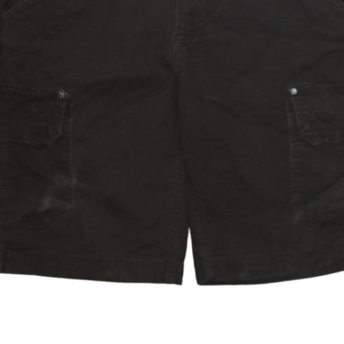 Old Mill Men's Black Cargo Shorts Cotton Casual Summer Wear Size L