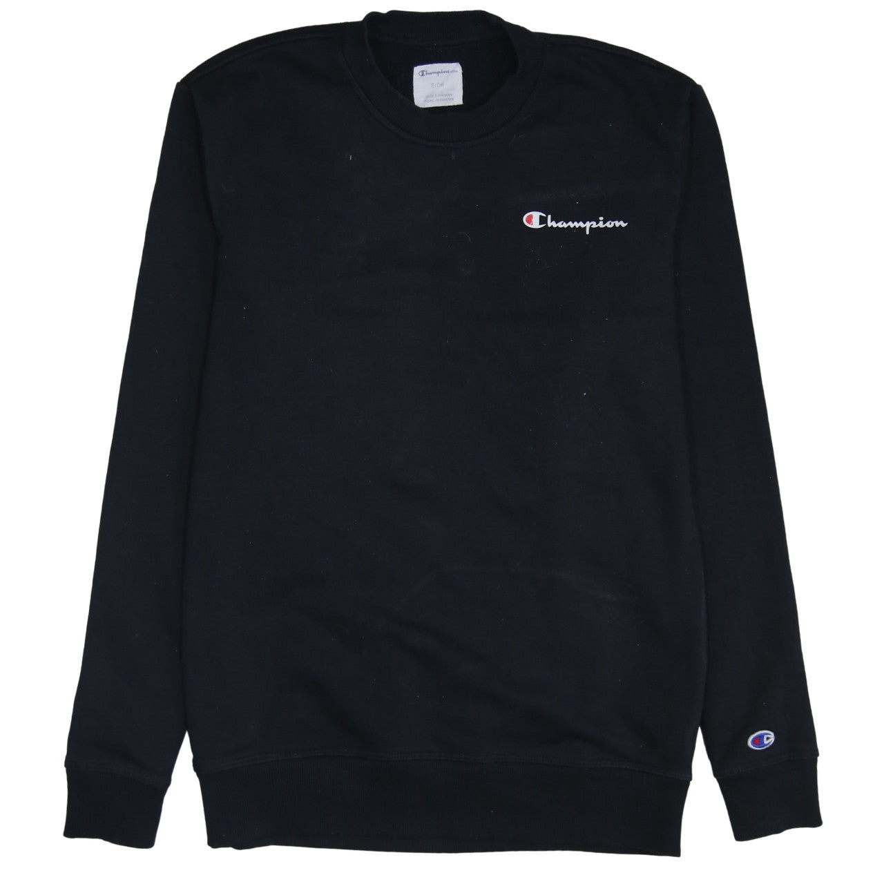Champion Men's Black Crew Neck Pullover Sweatshirt Size S