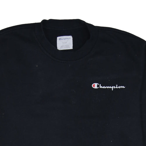 Champion Men's Black Crew Neck Pullover Sweatshirt Size S