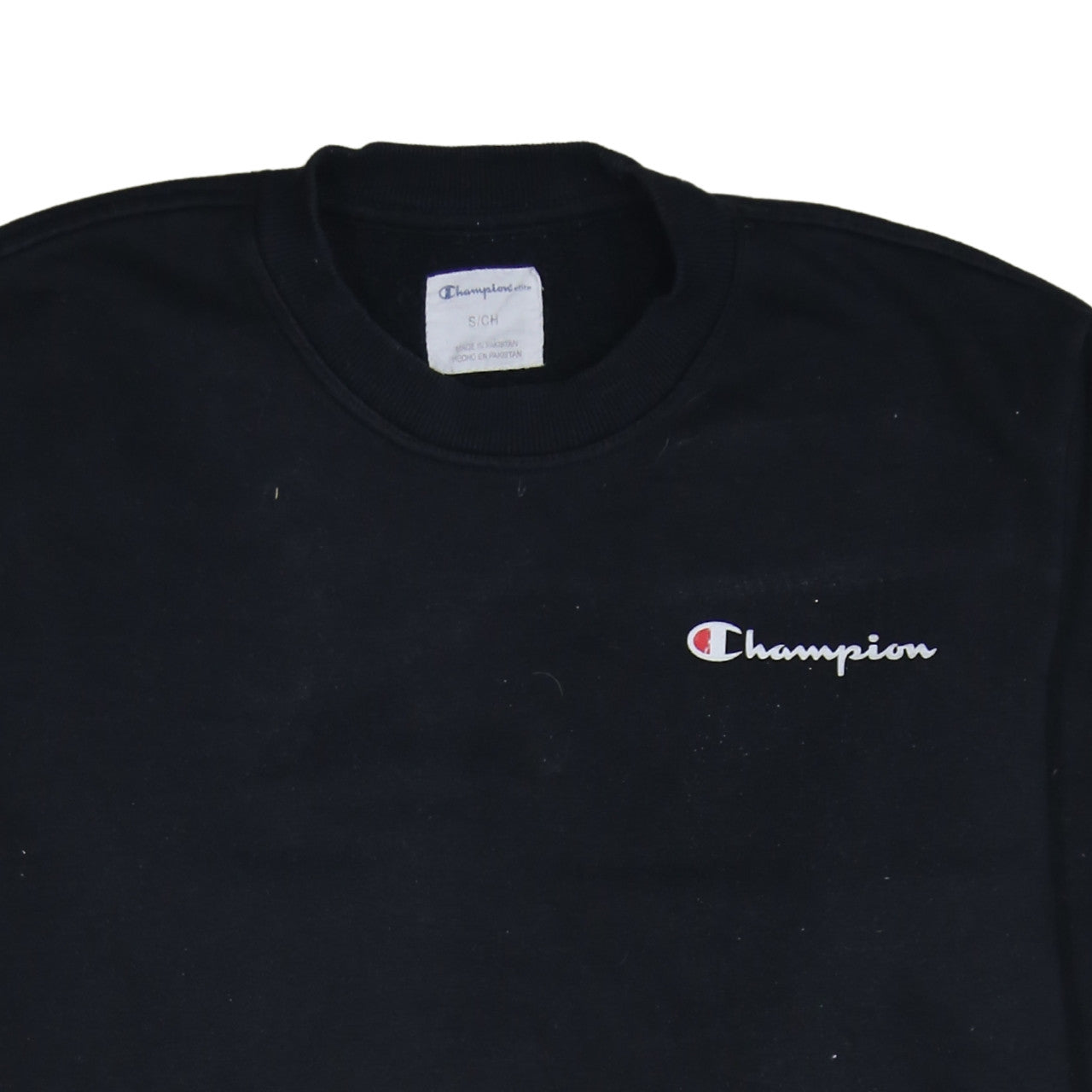 Champion Men's Black Crew Neck Pullover Sweatshirt Size S
