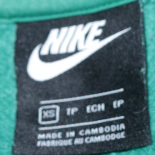 Nike Men's Green XS Pullover Sweatshirt Crew Neck Logo Fleece