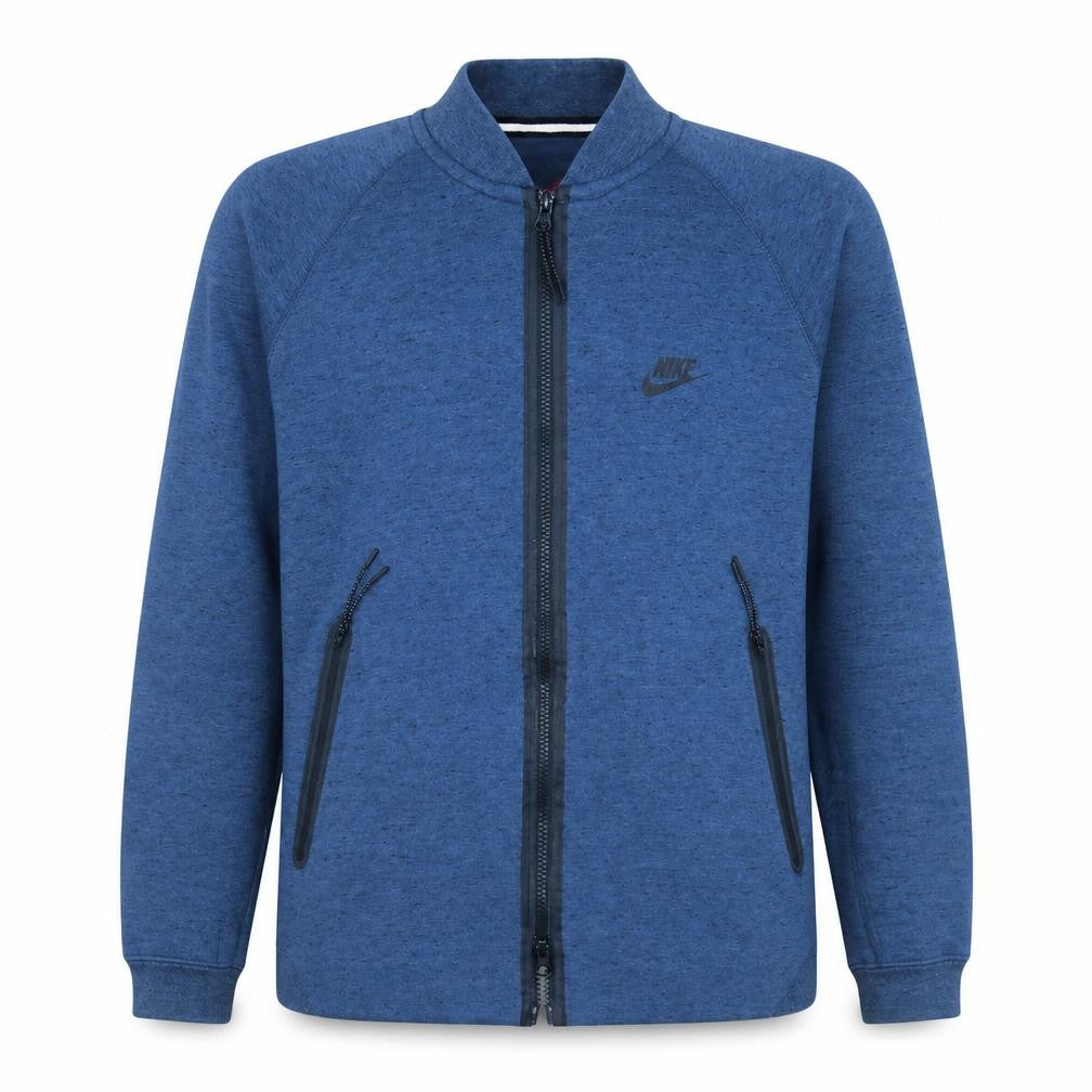 Front view of Nike Men's Blue Medium Track Jacket Full Zip Activewear
