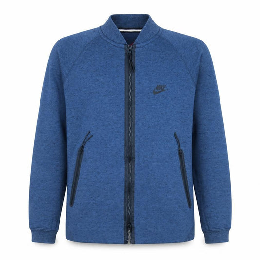 Front view of Nike Men's Blue Medium Track Jacket Full Zip Activewear