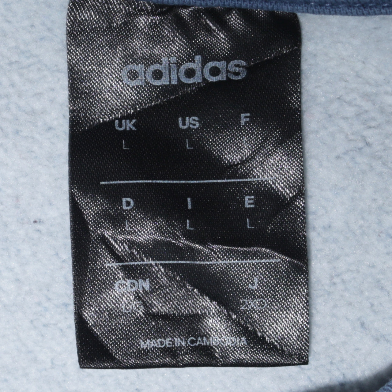Adidas Men Blue Crew Neck Pullover Sweatshirt L Regular Fit
