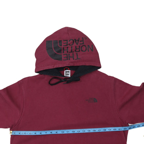 The North Face Women Burgundy Pullover Hoodie Medium 100% Cotton