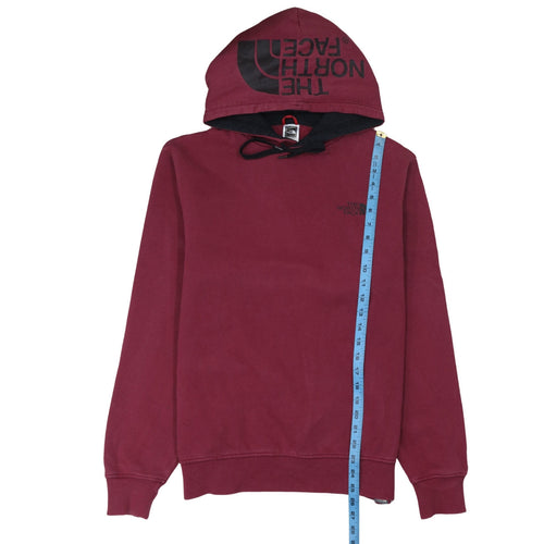 The North Face Women Burgundy Pullover Hoodie Medium 100% Cotton