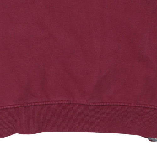 The North Face Women Burgundy Pullover Hoodie Medium 100% Cotton