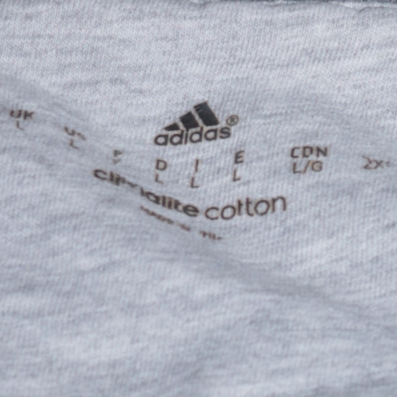 Adidas Men's Grey Logo Crew Neck Pullover Sweatshirt L