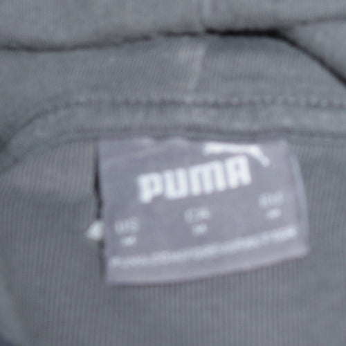 Puma Men's Grey Pullover Hoodie Size M Logo Graphic Sportswear
