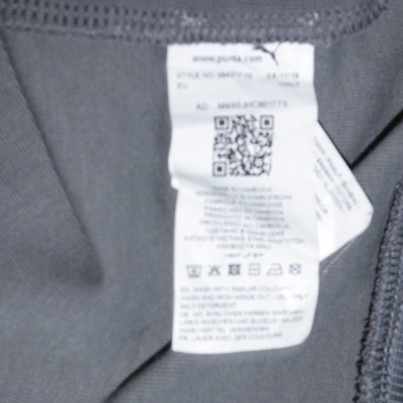 Puma Men's Grey Pullover Hoodie Size M Logo Graphic Sportswear