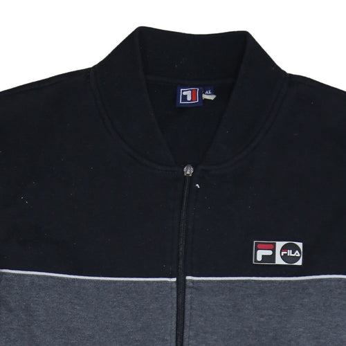 Fila Men's Black XL Track Jacket Full Zip Sportswear