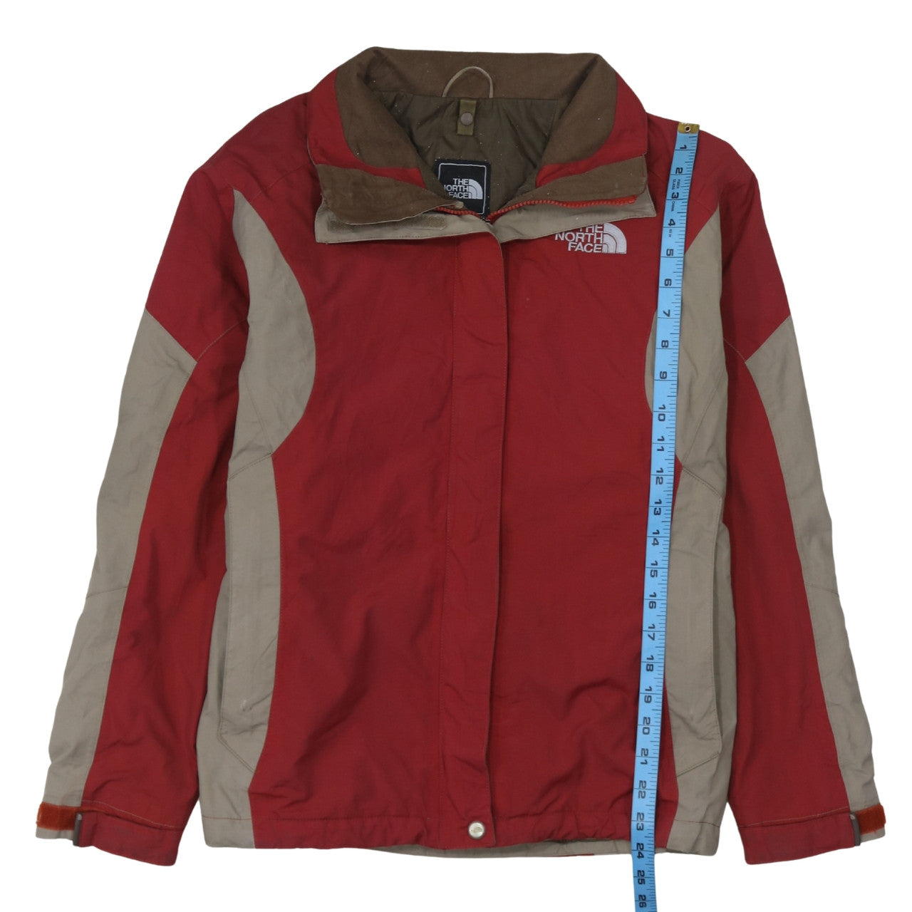 The North Face Women's Red Water Resistant Mid-Length Parka Jacket M
