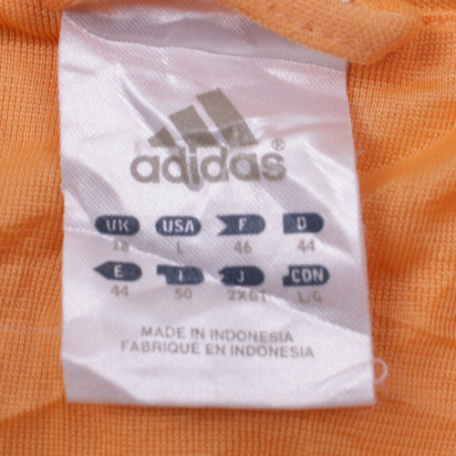 adidas Women’s Orange Full Zip Track Jacket Size 18 Lightweight