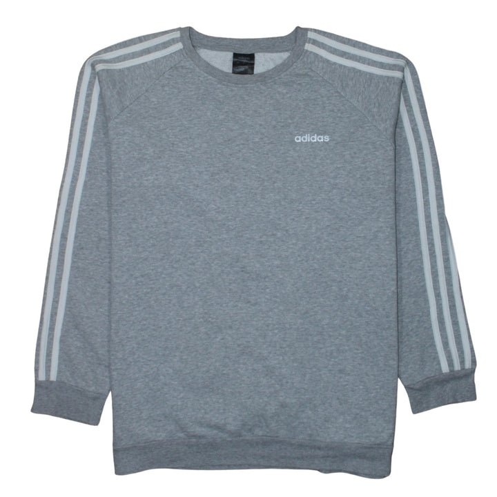 Adidas Womens Grey Crew Neck Sweatshirt M Long Sleeve Pullover