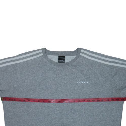 Adidas Womens Grey Crew Neck Sweatshirt M Long Sleeve Pullover
