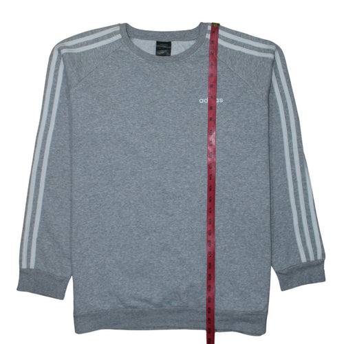 Adidas Womens Grey Crew Neck Sweatshirt M Long Sleeve Pullover