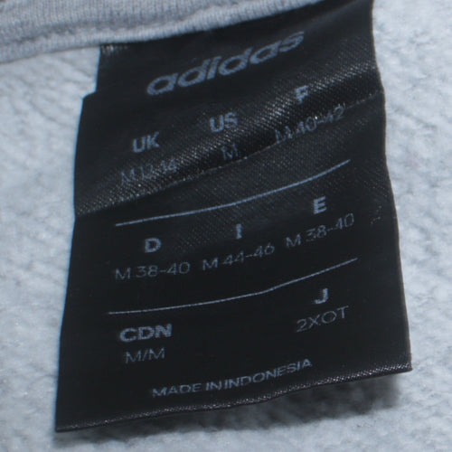 Adidas Womens Grey Crew Neck Sweatshirt M Long Sleeve Pullover