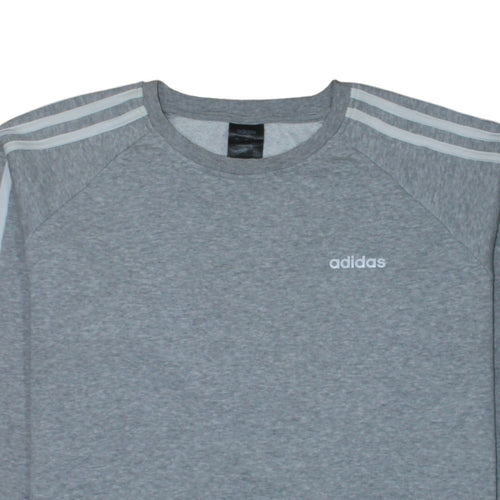 Adidas Womens Grey Crew Neck Sweatshirt M Long Sleeve Pullover